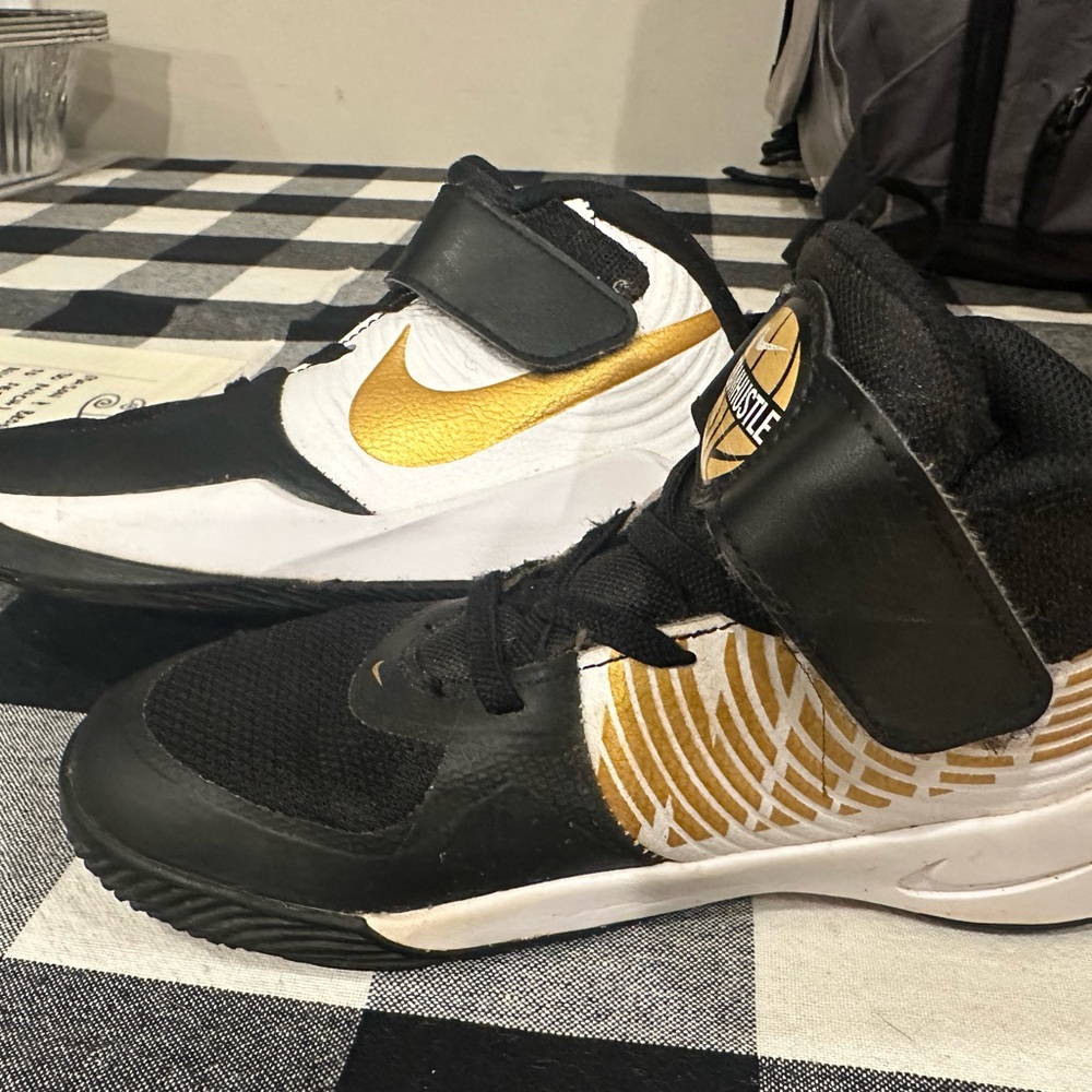 Nike Kids Black and Gold Athletic Sneakers